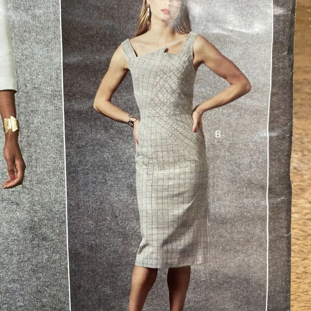 Vogue Sewing Pattern V1673 Misses Fitted Sheath Dress Sleeve Variations Sz 14-22